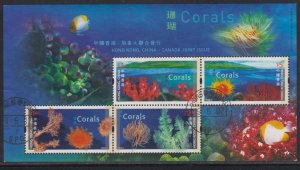 Hong Kong 2002 Corals Miniature Sheet Fine Used