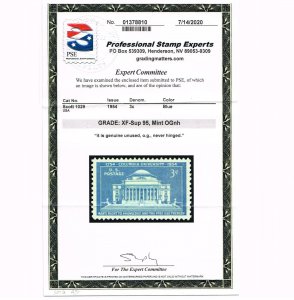 EXCEPTIONAL GENUINE SCOTT #1029 MINT PRISTINE OG NH PSE CERT GRADED XF-SUPERB-95