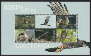 Rarotonga Cook Islands MNH S/S Birds Of Prey 2018 6 Stamps