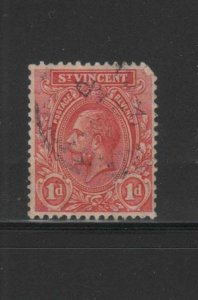 ST. VINCENT #105  1913  1p  KING GEORGE V    F-VF  USED