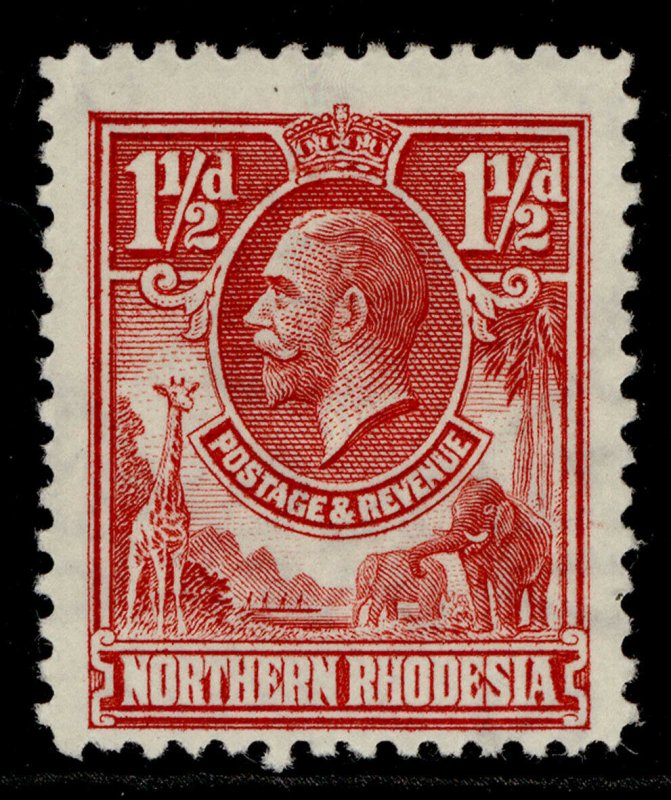 NORTHERN RHODESIA GV SG3, 1½d carmine-red, M MINT. 