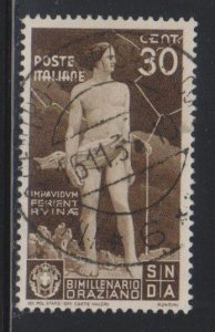 Italy,  30c Ajax Defying the Lightning (SC# 361) Used