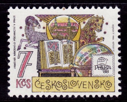 Czechoslovakia #2704 MNH - PRAGA '88 Philatelic Exhibition (1988)