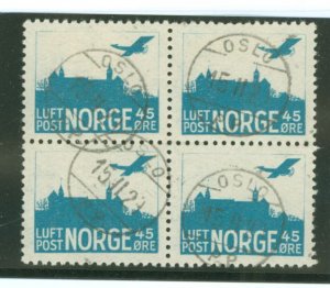 Norway #C1a Used Single (Complete Set)