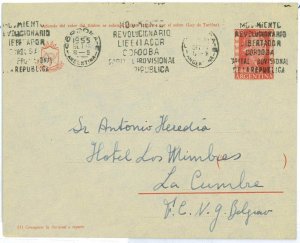 aa3056 - ARGENTINA - POSTAL HISTORY -  Propaganda postmark on STATIONERY 1955