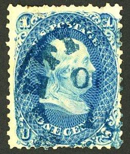 U.S. #63 USED BLUE CANCEL 