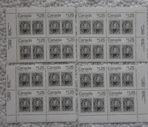 Canada.  Scott  756 corner blocks. CV $55.00