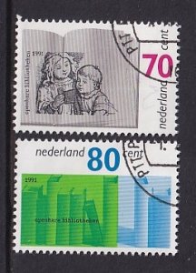 Netherlands   #801-802  cancelled  1991 public libraries