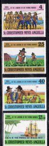 ST. KITTS- NEVIS #266-269 1971 LANDING OF SIR. WARNER MINT VF NH O.G S/S