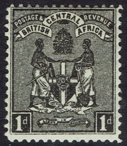 BRITISH CENTRAL AFRICA 1895 ARMS 1D NO WMK