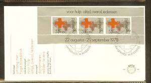 1978 - Netherlands FDC E167a blanco - Red Cross (block)