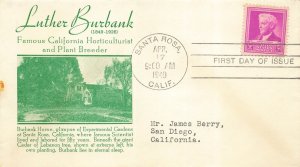 876 3c LUTHER BURBANK - 1st Sonoma County Philatelic Society w/ insert