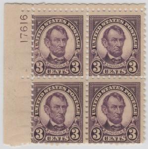 #584 P.B. of 4 AVG - Fine O.G. N.H.   (GP2) 