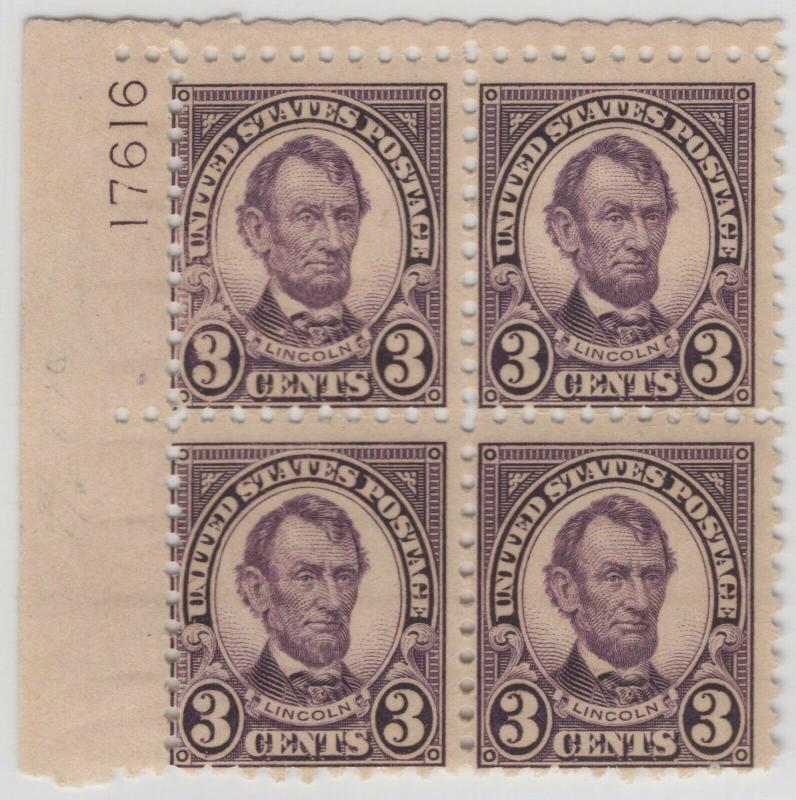 #584 P.B. of 4 AVG - Fine O.G. N.H.   (GP2) 