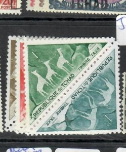 CHAD  (P1812BB)  TRIANGLE STAMPS   SC J24A-26A     MOG 