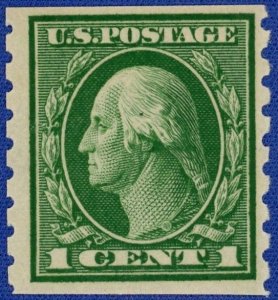U.S. Scott #443 HR OG Unused, Single 1c (1914) George Washington