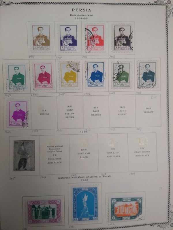 collection on pages Iran 1953-58 QJ: CV $190