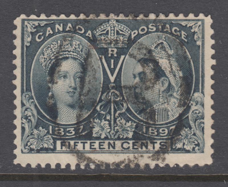 Canada Sc 58 used. 1897 15c Jubilee, great color, fresh, sound.