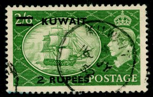 KUWAIT SG90, 2r on 2s 6d yellow-green, FINE USED, CDS.