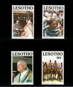Lesotho 1990 - Pope Traditional Blankets - Set of 4 Stamps - Scott #778-81 - MNH
