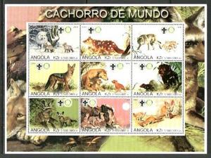 Angola, 2000 Cinderella issue. Wild Dogs, sheet of 9.