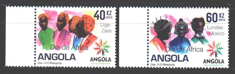 Angola. 2010. 1832-33. Folk clothes. MNH.