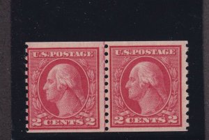 453 Line pair F-VF APS cert OG never hinged nice color cv $ 1450 ! see pic !