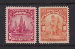 Colombia stamps #437 & 439, MH OG, complete set,  CV $25.45