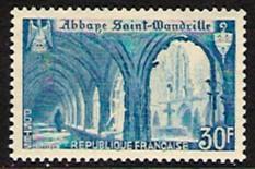 France #649 St. Wandrill Abbey 1951 NH Cat. $ 6.00