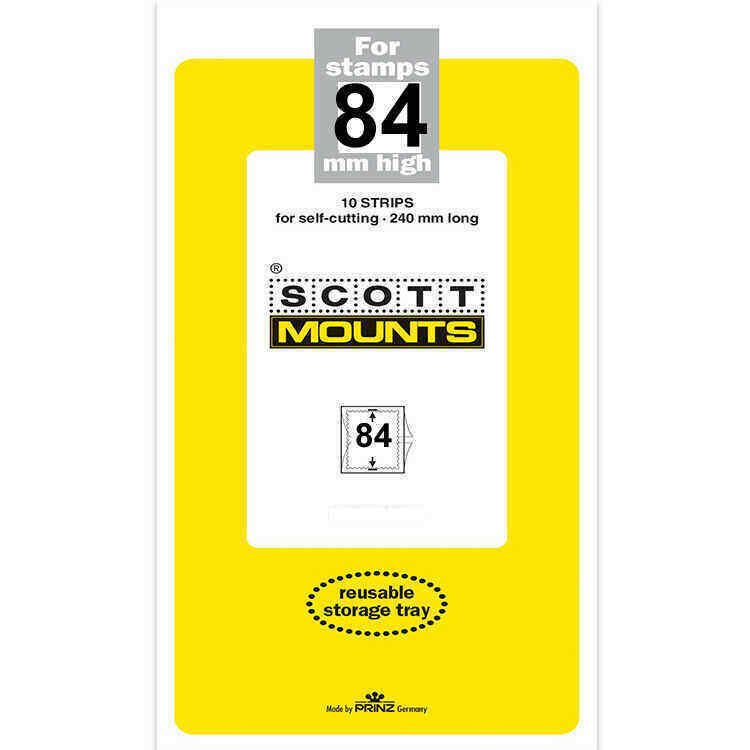 Scott Prinz 84 mm High 240mm Long Self Cutting Stamp Mounts  Clear 10 Strips