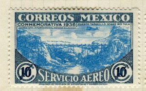 MEXICO; 1935-37 early pictorial issue Mint hinged 10c. value