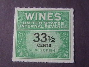 U.S.# RE188-MINT/NEVER HINGED---WINE STAMP---1951-54(lotA)