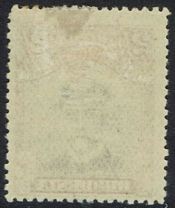 RHODESIA 1913 KGV ADMIRAL 2/- DIE I PERF 15 