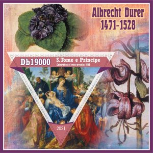 Stamps. Art, painting, Albrecht Durer 2021 8 sheets perforated ** MNH