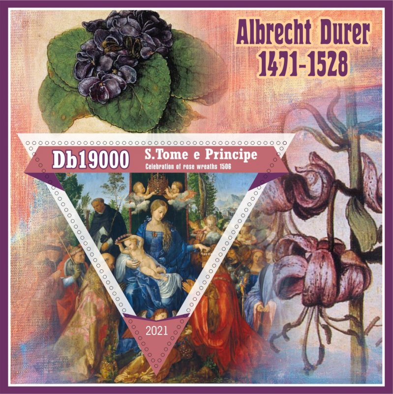 Stamps. Art, painting, Albrecht Durer 2021 8 sheets perforated ** MNH