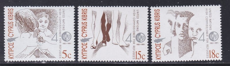 Cyprus # 785-787, Refugees, NH, 1/2 Cat.