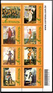 BRAZIL 2867 BLOCK OF 8 MNH SCV $4.75 BIN $2.75 CULTURE