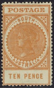 SOUTH AUSTRALIA 1904 QV THICK POSTAGE 10D