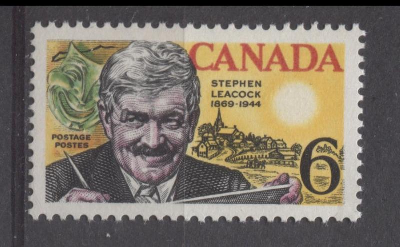 Canada #504 1969 6c Multicolored Stephen Leacock VF 84 NH DF/LFSD