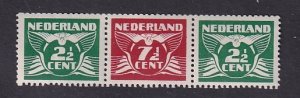 Netherlands   #243r  MH   1941    gull    2 1/2 + 7 1/2  + 2 1/2c combination