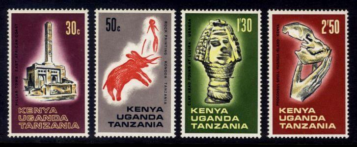 Kenya, Uganda and Tanzania Sc# 176-9 MNH Archaeological Artifacts