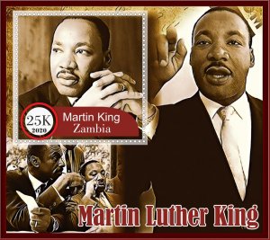 Stamps. Martin Luther King 2020 year 6 sheets perf Zambia