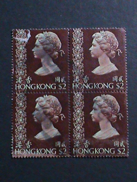 ​HONG KONG-1973-SC#285-QUEEN ELIZABETH II $50-CTO BLOCK VERY FINE