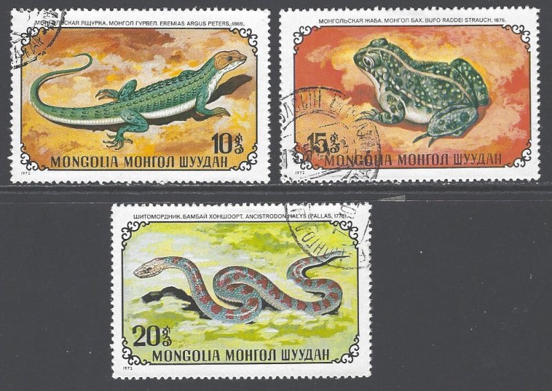 Mongolia Sc # 676-678 mint hinged CTO (RS-2)