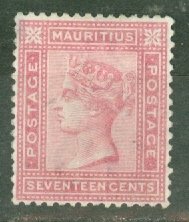 JG: Mauritius 63 unused no gum CV $95