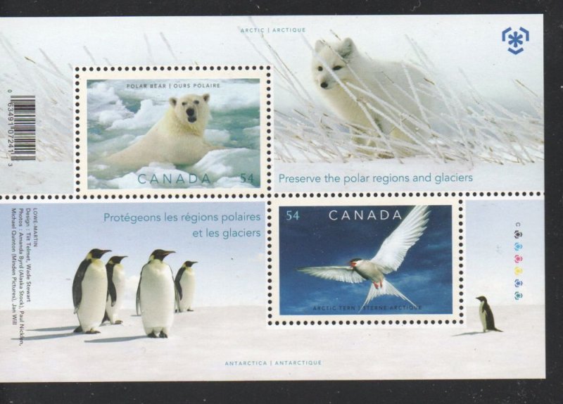Canada Sc 2327b 2009 Polar Regions stamp sheet mint NH