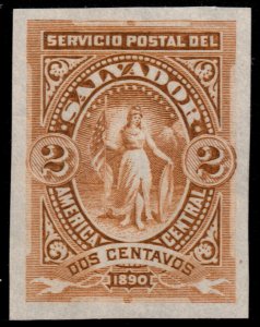 ✔️ EL SALVADOR 1890 - VICTORY IMPERFORATED - Sc. 39 Mi. 28 MNGAI [6.1]