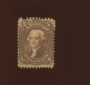 76 Jefferson Mint Stamp with PSE Cert (Stock  BZ 22)