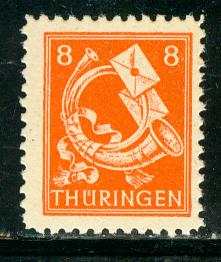 GDR Thuringia Scott # 16N5, mint nh, variation