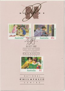 Australia 1992 Christmas Souvenir Card CTO by NPC Melbourne